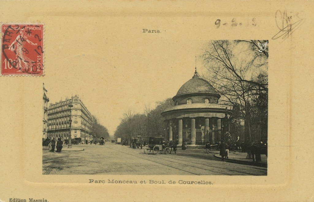 Z - MONCEAU - Ed. Masmin - Parc Monceau et Boulevard de Courcelles.jpg
