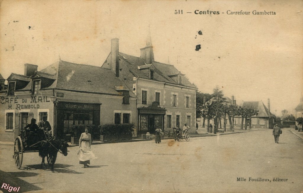 37-Contres - Carrefour Gambetta - 511 Mlle Fouilloux éditeur.jpg