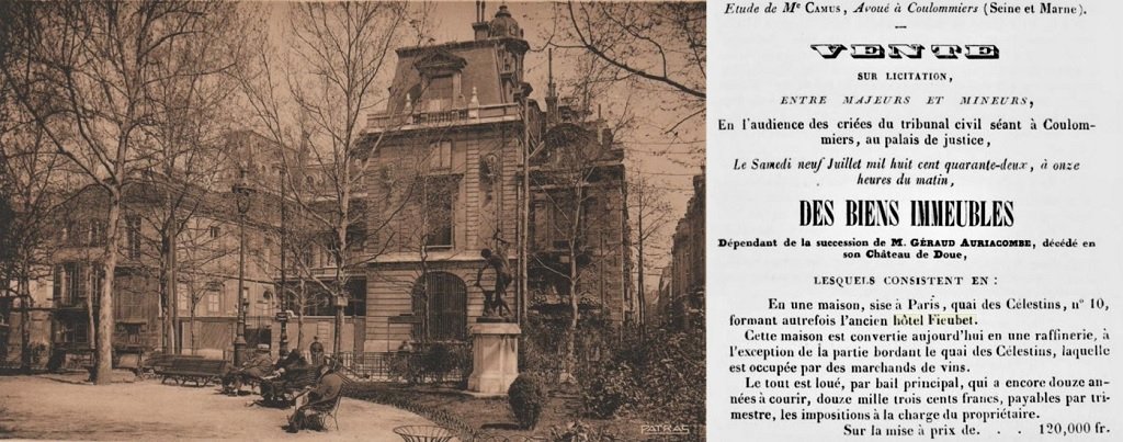 Ecole Massillon, hôtel Fieubet - Adjudication 9 juillet 1842 raffinerie et marchands de vins.jpg