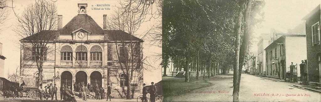 Mauléon - Hôtel de ville sur les allées de Soule ou des Tilleuls - Hôtel de la Poste sur les Allées (kiosque).jpg