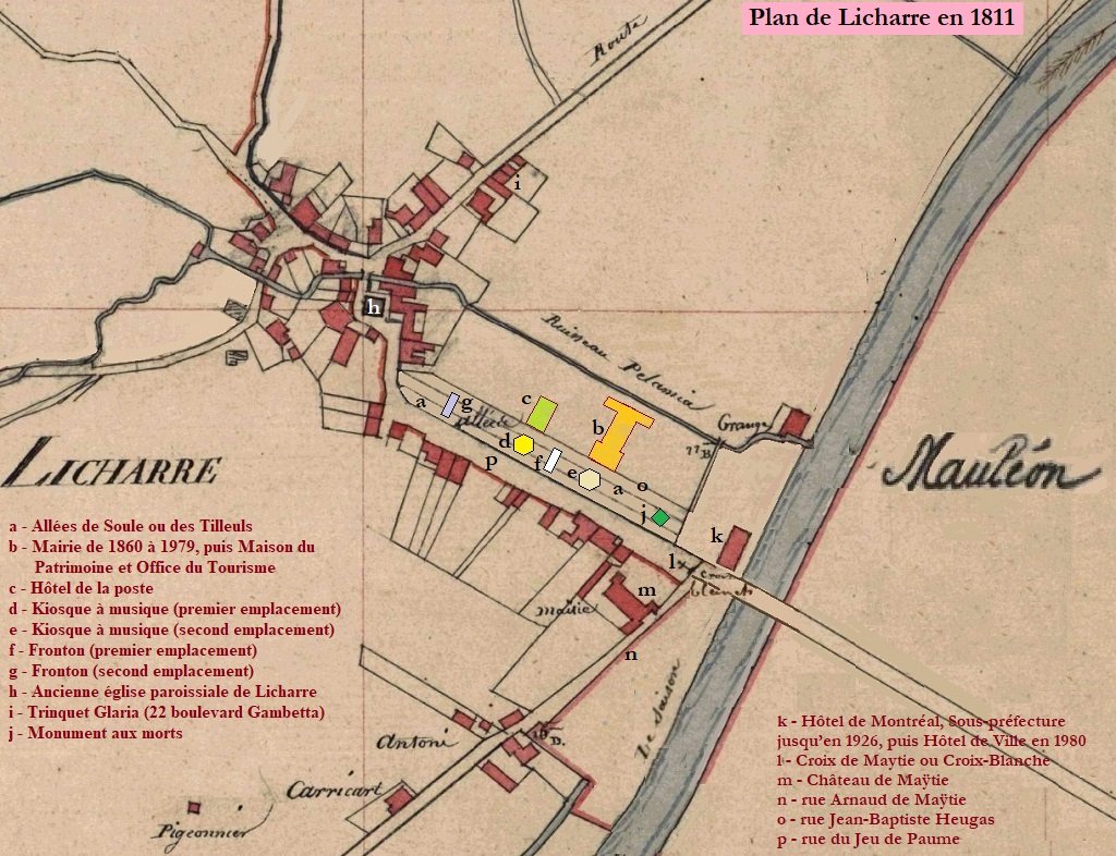 Mauléon-Licharre plan 1811.jpg