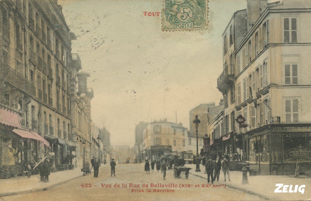 Z - 422 - Vue de la rue de belleville prise la barrière.jpg