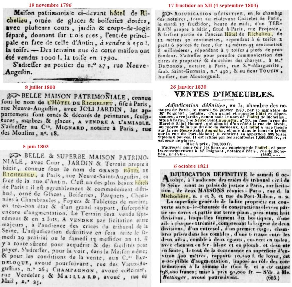 04 Adjudications divers hotel Richelieu et maisons Port-mahon Michodière.jpg