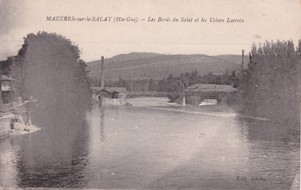 Mazères-sur-le-Salat - Les Bords du Salat et les Usines Lacroix-recto.jpg