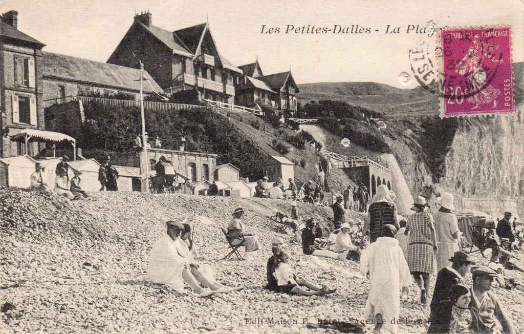 76  - LES PETITES DALLES - La Plage - Coll. Ant. Proffit - Edit.  Maison P. Dutot - 16-11-22.jpg