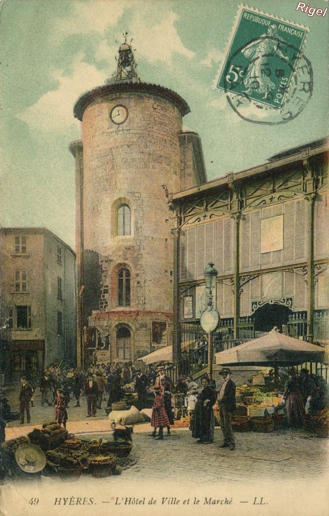 83-Hyères - Hotel de Ville et Marché - Color - 49 LL.jpg