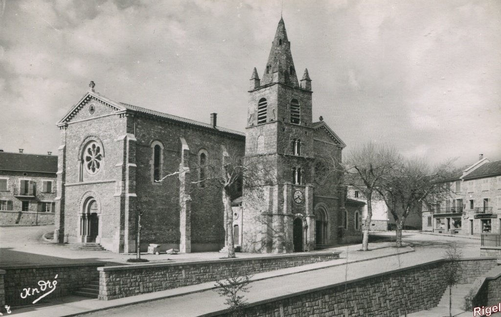 26-Les Belles Alpes Françaises - La Chapelle-en-Vercors_Alt 945 m_ - L'Eglise - 3693 Edition spéciale Bonthoux Tabacs - Edition d'Art André.jpg