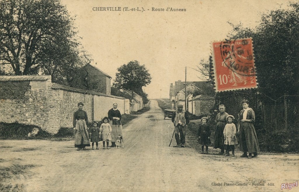 28-VILLEMEUX sur EURE - Cherville - Route d'Auneau - Cliché Pissot-Cousin - Edit Foulon.jpg