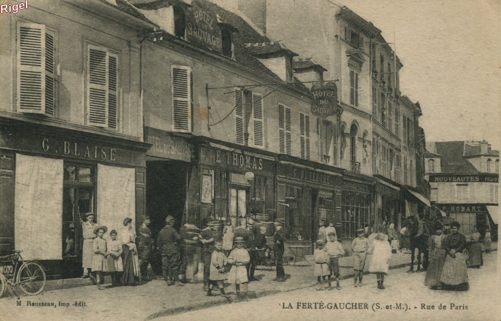 77-La Ferté-Gaucher - Rue de Paris - M Rousseau Imp Edit.jpg