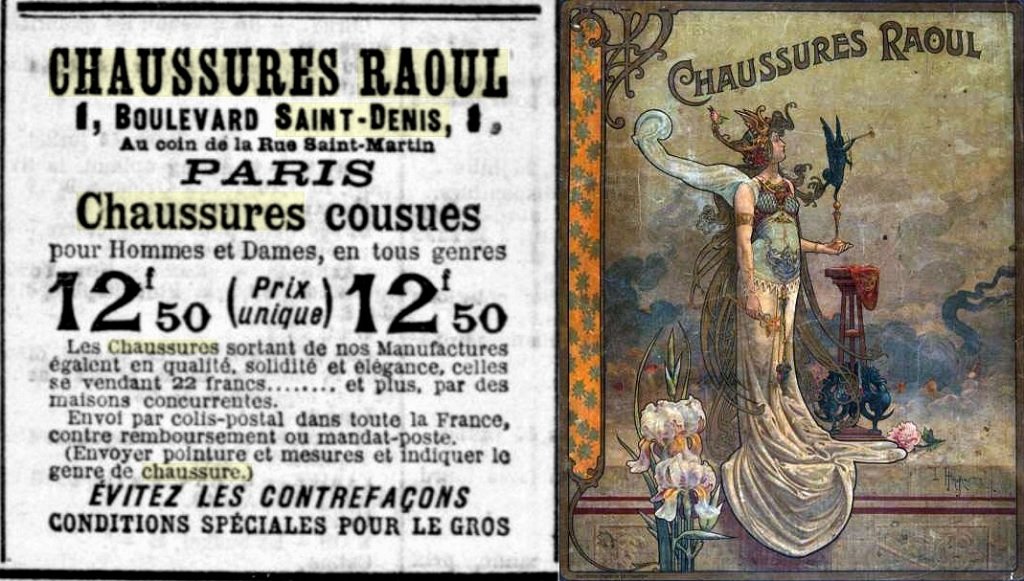 0 25 juin 1887 et affiche publicitaire Chaussures Raoul.jpg