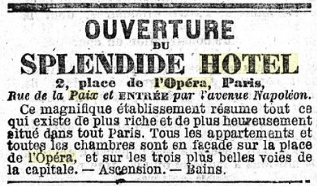 02 Ouverture Splendide Hôtel (Le Figaro 9 décembre 1869).jpg