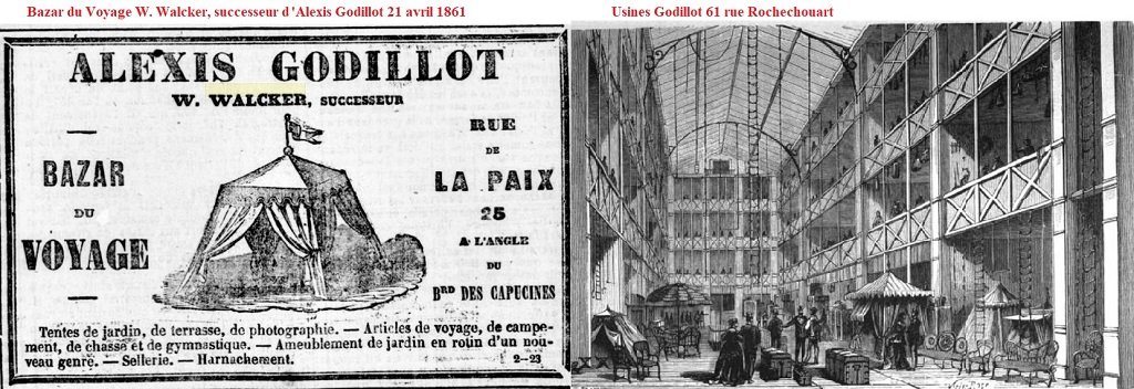 06 Réclame Bazar du Voyage 21 avril 1861 - Usines Godillot 61 rue Rochechouart.jpg