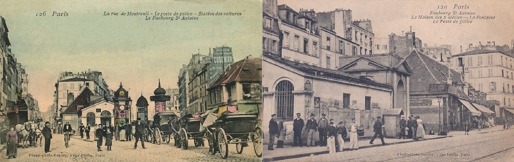0 rue de Montreuil et rue du faubourg Saint-Antoine Poste de Police, Fontaine et Maison des deux siècles.jpg