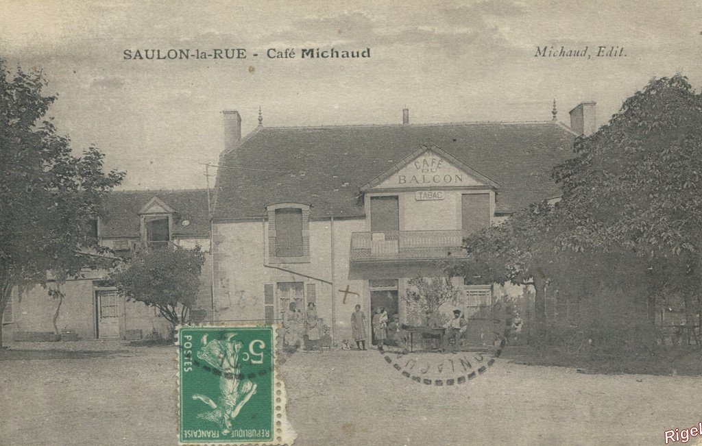 21-Saulon-la-Rue - Café Michaud - Café du Balcon - Michaud édit.jpg