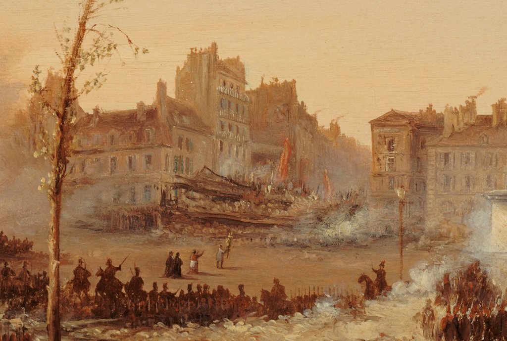 La Place de la Bastille et la Barricade de l'entrée du faubourg Saint-Antoine le 25 juin 1848 (détail).jpg