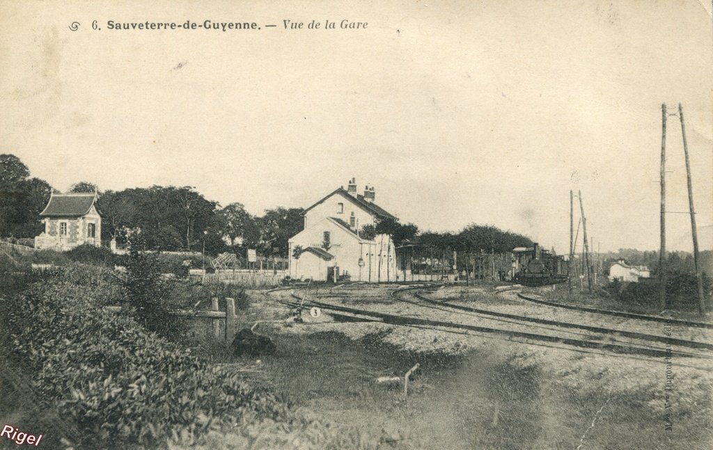 33-Sauveterre-de-Guyenne - Vue de la Gare - 6 Vve Dupourteau édit.jpg