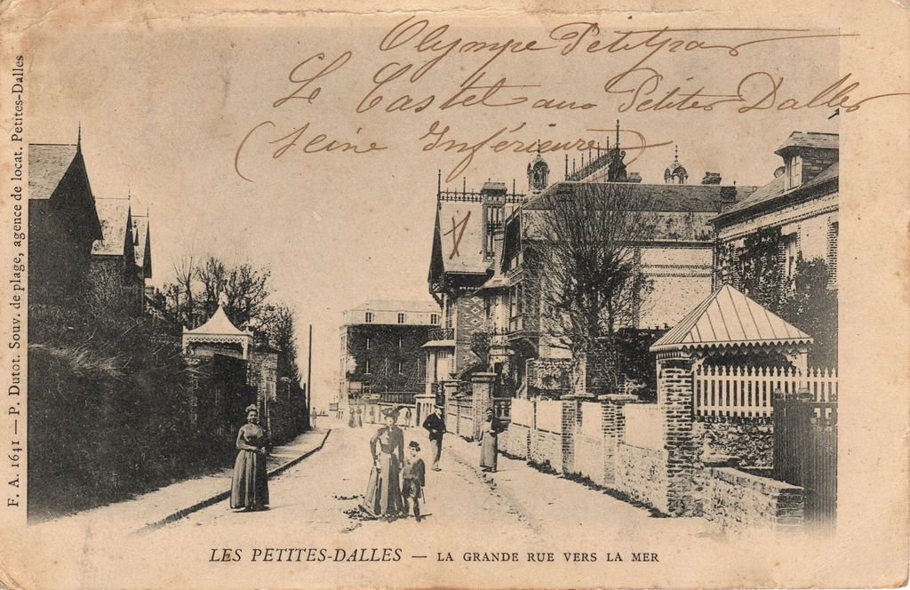 76  - LES PETITES DALLES - F.A. 1641 - La Grande Rue vers... - Antoine Proffit - P. Dutot Souv. de plage;; - 19-03-23.jpg
