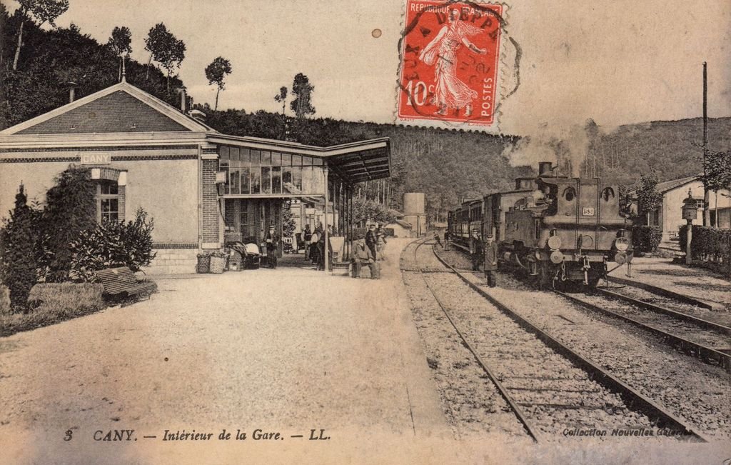 76 - CANY - 3 - Intérieur de la Gare - Coll. Ant. Proffit - LL - 12-04-23.jpg