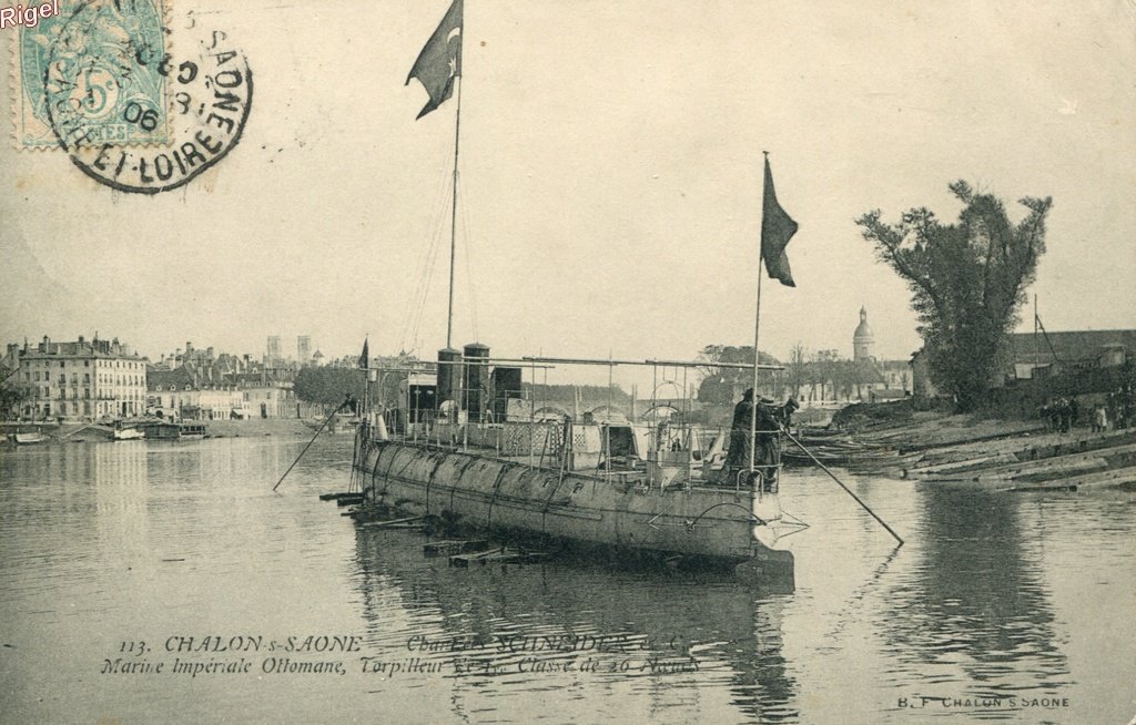 71-Chalon - Torpilleur de 1ere cl de 26 noeuds de la marine impériale ottomane - construction Charles Schneider et Cie - 113 BF Chalon.jpg