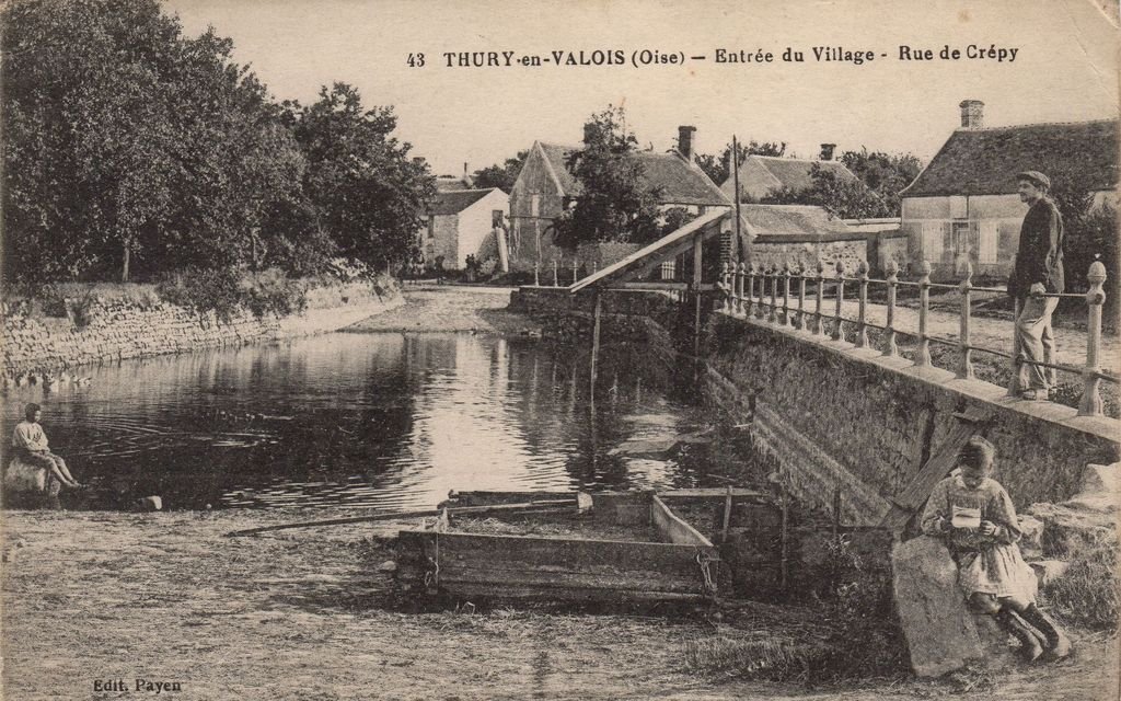 60 - THURY-EN-VALOIS - 43 - Entrée du Village - Rue de Crépy -  Edit. Payen N° 1--34 - 24-08-23.jpg