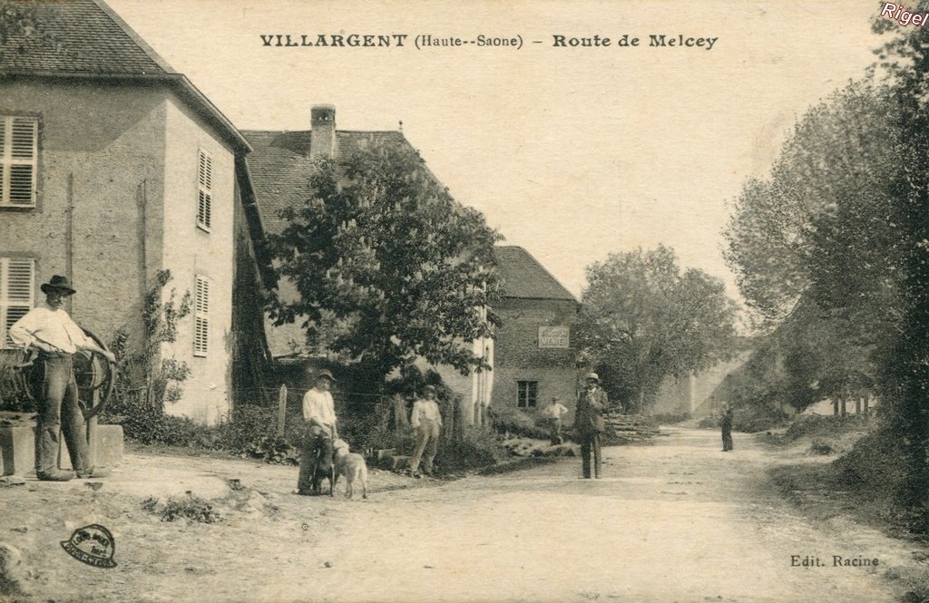 70-Villargent - Route de Melcey - Edit Racine - Louis Bauer Impr.jpg
