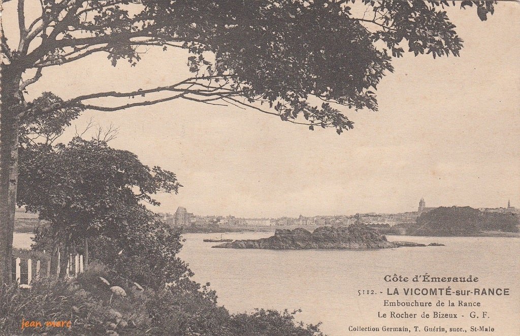 La Vicomté - Embouchure de la Rance - Le Rocher de Bizeux (1915).jpg