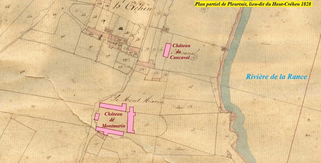 1828 Pleurtuit Chateau de Mont-Marin et Château de Cancaval.jpg