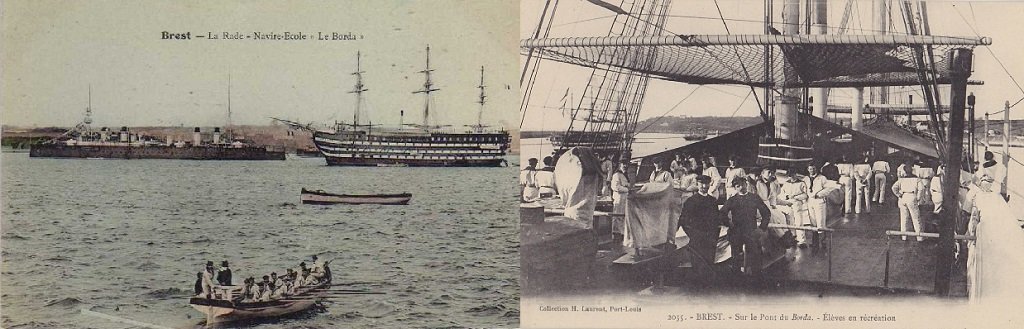 Brest - Le navire-école Le Borda, amarré en rade de Brest - Elèves du Borda en récréation.jpg