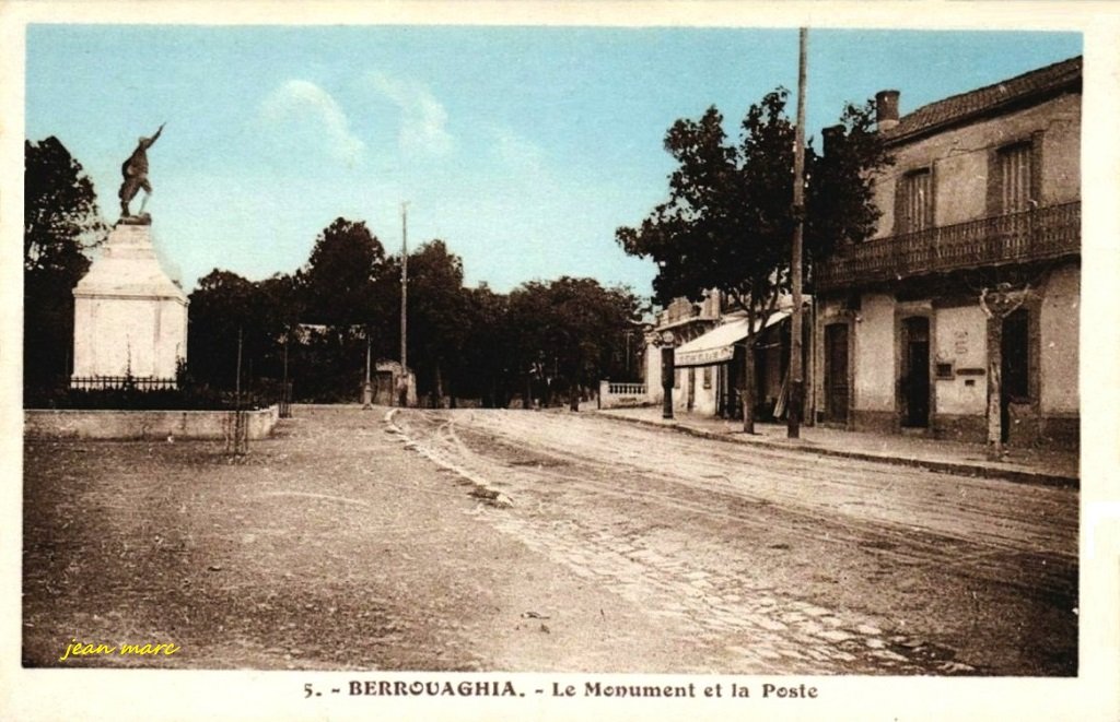 Berrouaghia - Le Monument et la Poste (phototypie Etablisst Photo-Albert, Alger).jpg