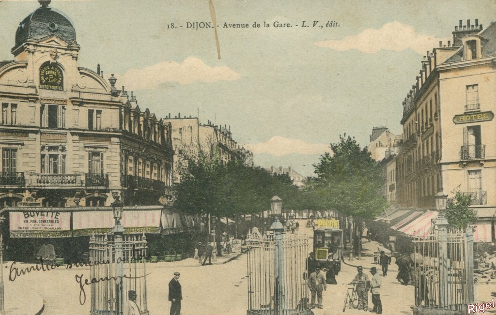 21-Dijon - Av de la Gare - 18 LV édit.jpg