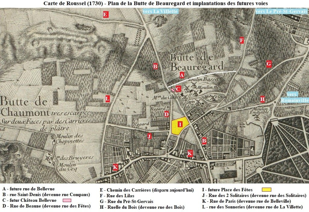 02 Carte Roussel - Butte de Beauregard à Belleville 1730.jpg
