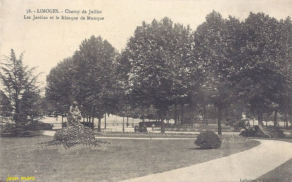 Limoges - Champ de Juillet - Les Jardins et le Kiosque de musique.jpg