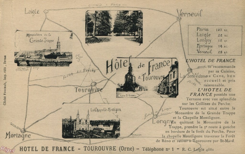 61-Tourouvre - Hotel de France - Cliché Foucault imp-édit.jpg