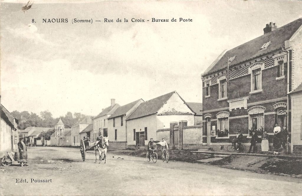80 - NAOURS - 8 - Rue de la Croix - Bureau de Poste - Edit. Poussart - 04-04-15.jpg