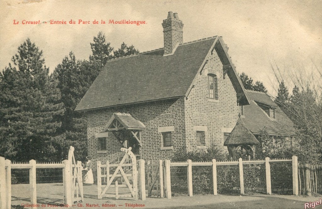 71-Le Creusot - Entrée du Parc de la Mouillelongue - Coll Photo Club - Ch Martet éditeur.jpg