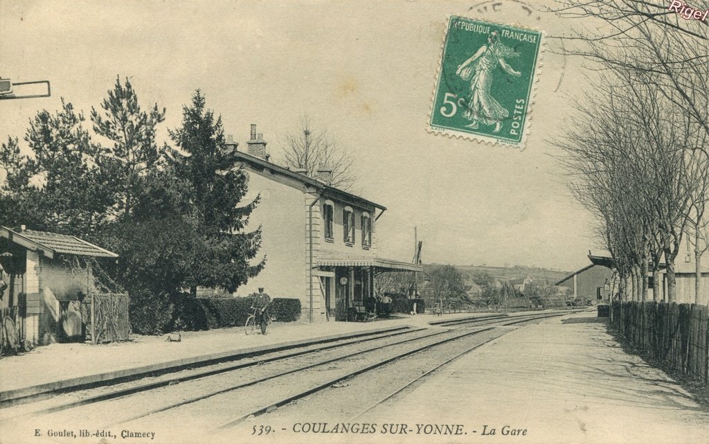 89-Coulanges-sur-Yonne - La Gare - 539 E Goulet Lib-édit.jpg