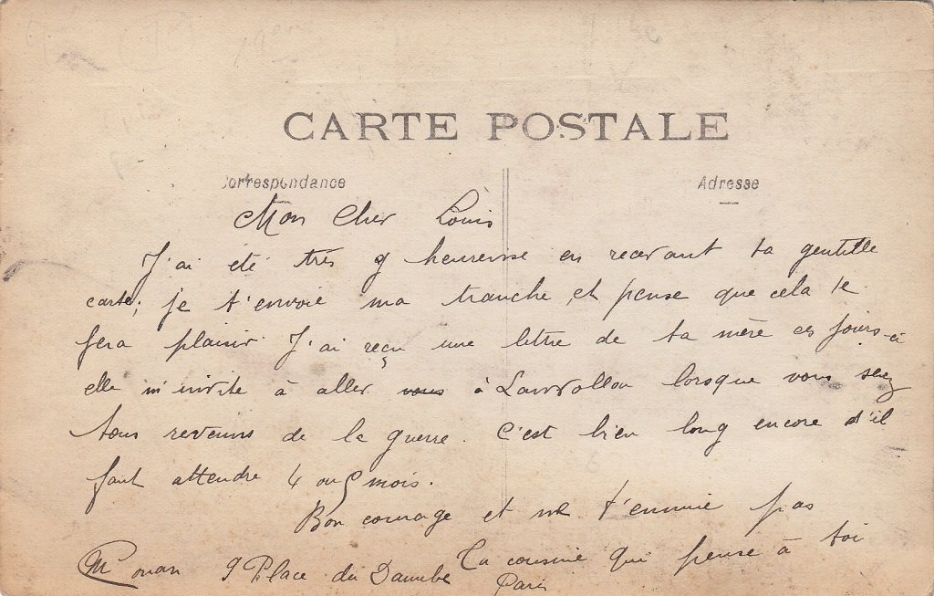 Paris XIXe - Hôpital Hérold - Place du Danube (n°9) (12 avril 1915) (Lanvollon Côtes du Nord) (verso).jpg