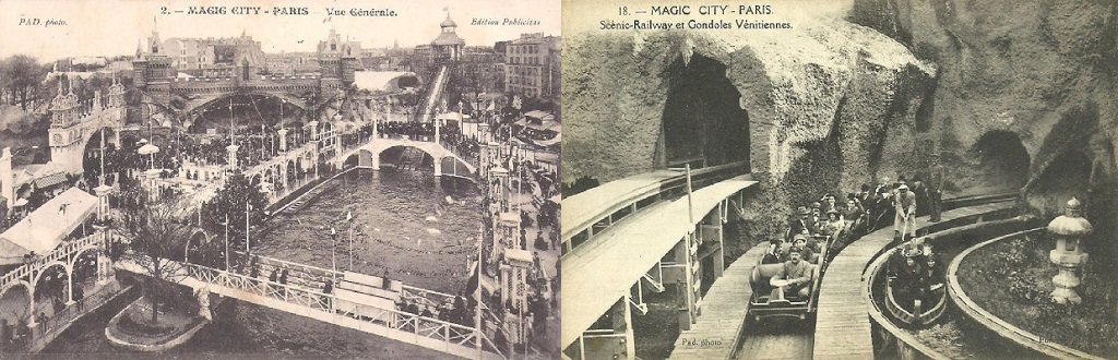 12 Magic City - Vue générale et Pont de la Folie en premier plan - Scenic Railway et Gondoles vénitiennes.jpg