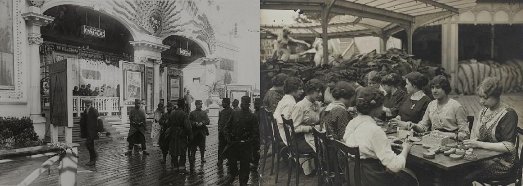 13 Territoriaux casernés à Magic City - Fabrique de chaussures pour l'armée à Magic City août 1914.jpg