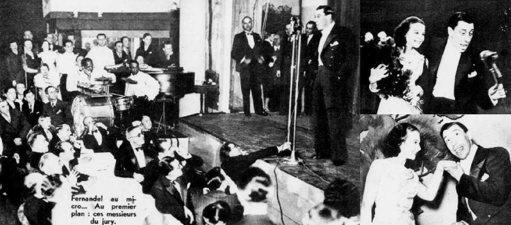 17 Election Miss Cinéma avril 1938 à Magic City en présence de Fernandel, lauréate Marie Thérèse Fleury.jpg