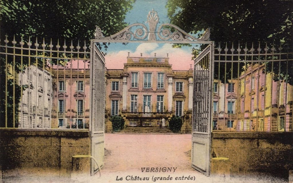 60 - VERSIGNY - Le Château - grande entrée - Edit. Brohon colorisée - 29-03-24.jpg