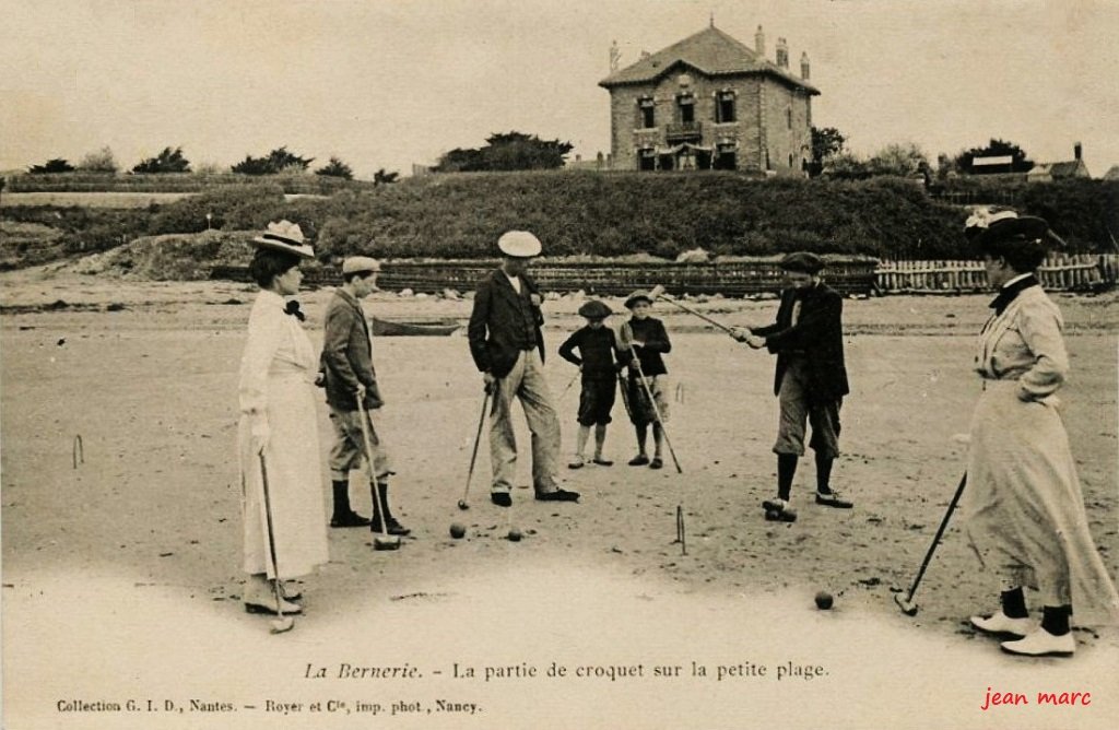 La Bernerie - La partie de Croquet sur la petite Plage.jpg