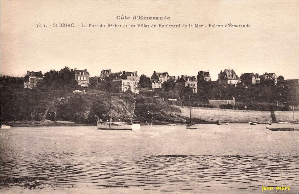 Saint-Briac - Le Port du Béchet et les Villas du Boulevard de la Mer.jpg