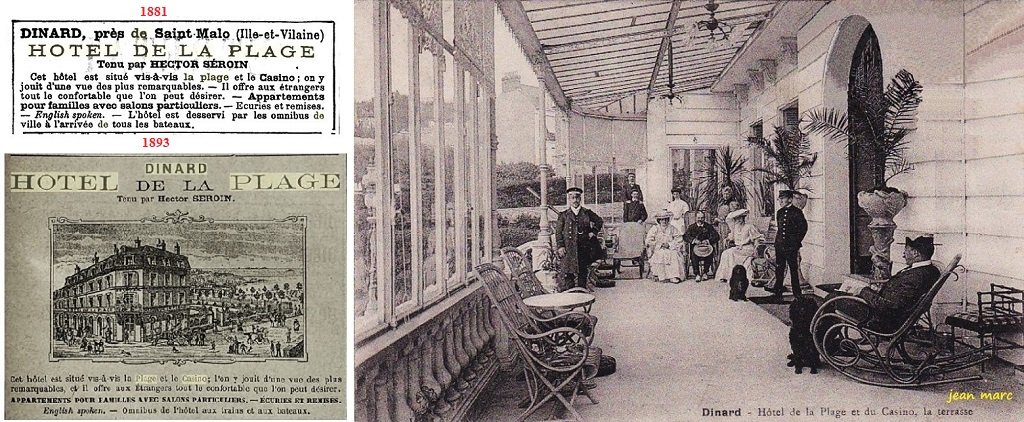 Dinard - Grand Hôtel de la plage et du Casino réclame 1881 et 1893 — Terrasse de l'Hôtel de la Plage et du Casino.jpg