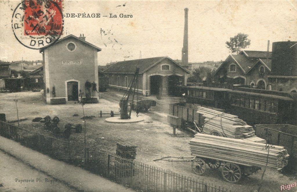 26-Bourg-de-Péage - La Gare - Papeterie Ph Boyer.jpg