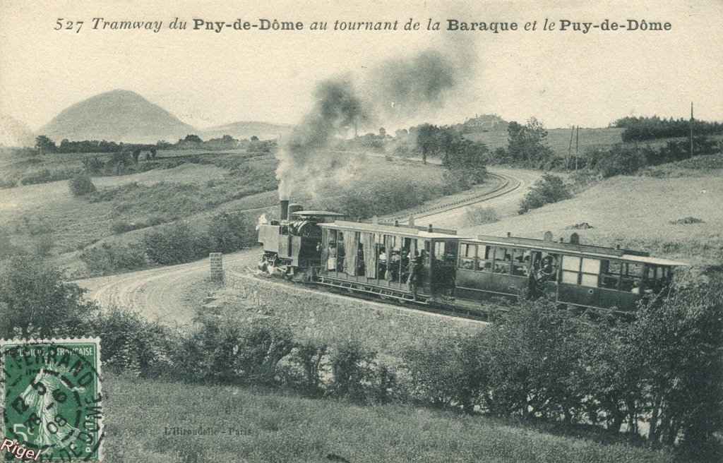 63-Tw du Pny-de-Dôme au tournant de la Baraque et le Puy-de-Dôme - 527 L'Hirondelle Paris.jpg