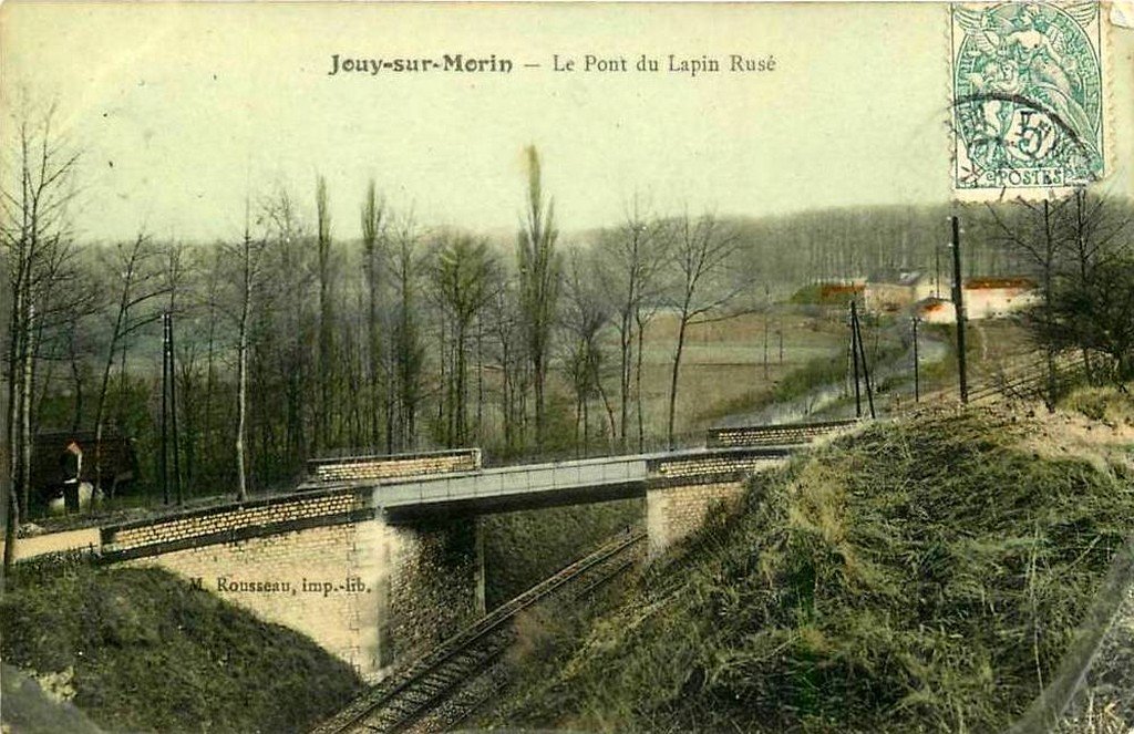 77 - Jouy-sur-Morin - Pont du Lapin-Rusé (2) Rousseau P.jpg