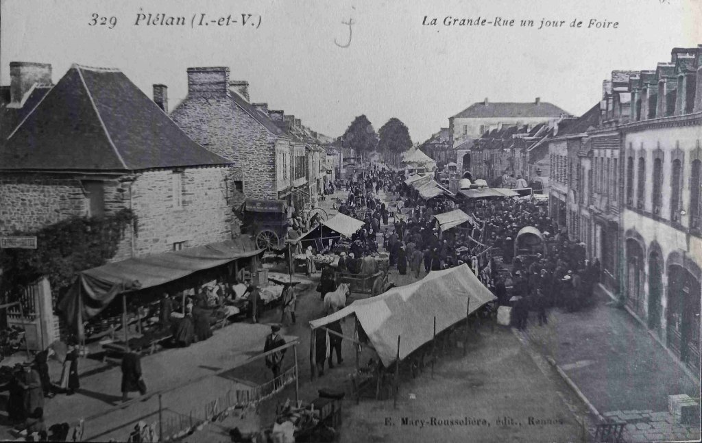 329 - Plélan le Grand - la grande rue un jour de foire (17384).jpg