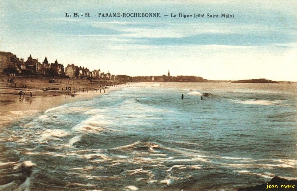 Paramé - La Digue (côté Saint-Malo) (Edition Le Breton, Paramé-Rochebonne).jpg
