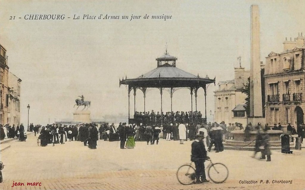 Cherbourg - La Place d'Armes un jour de musique (colorisée).jpg
